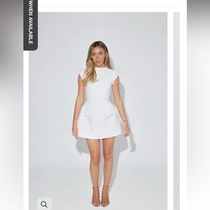 The Ultimate Muse Satin Straight Neck Mini Dress